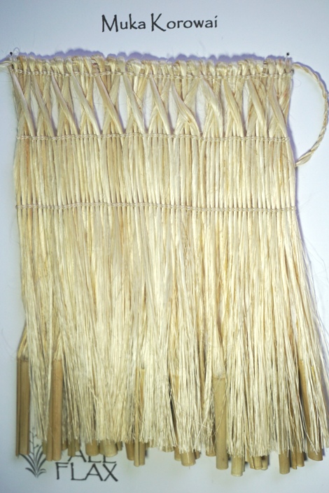 AllFlax - contemporary flax weaving: mini kahu muka korowai